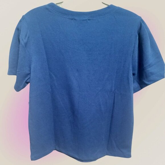 Zoe + Phoebe Women Waffle Knit -shirt size Small - Picture 2 of 9